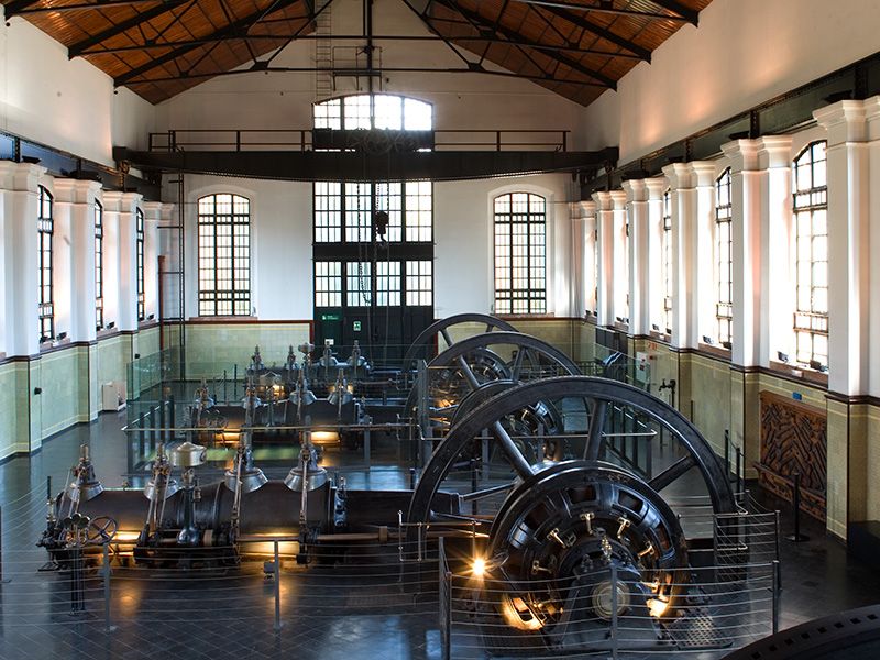 Les màquines que es poden visitar al Museu Agbar de les Aigües.