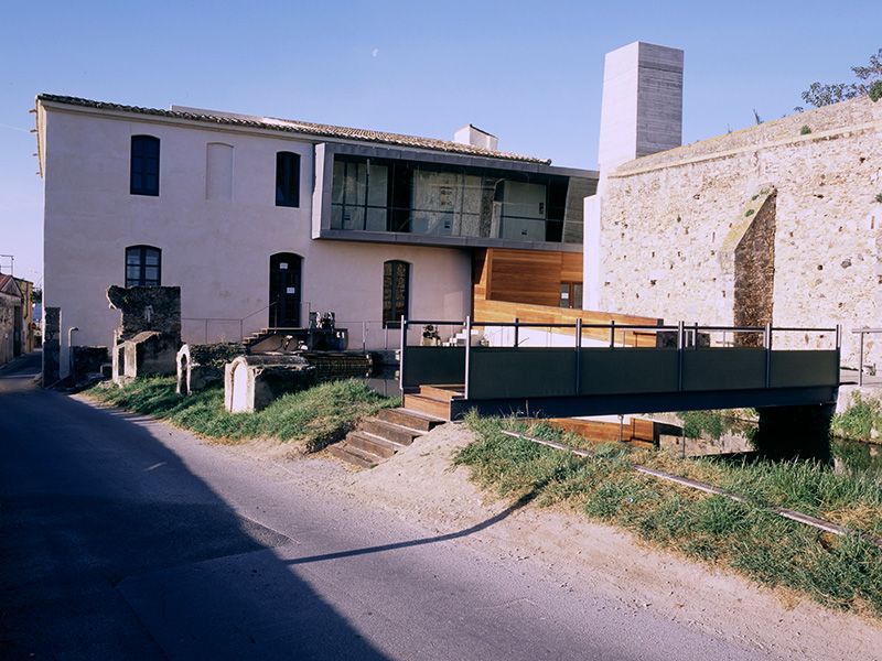 Entrada a l’Ecomuseu-Farinera de Castelló d’Empúries.