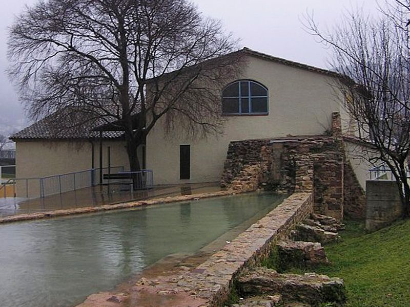 La bassa de la masia de Can Batlle.